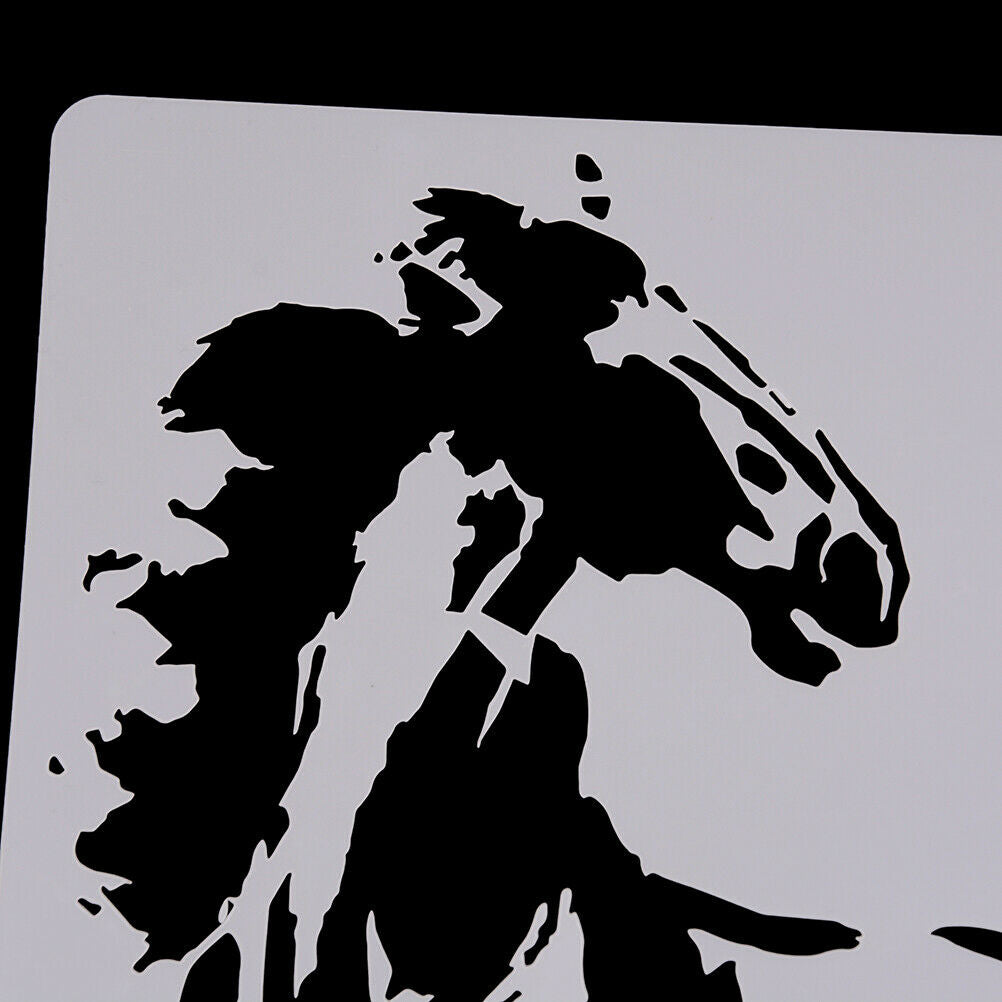 Horse Stencil Cake Mould Kids Painting Scrapbook Template Stencils DIY De.l8
