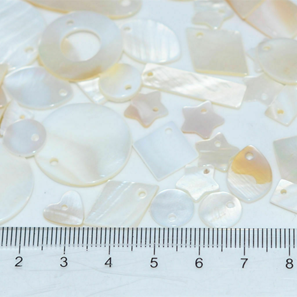 12pcs L&S Oval Natural Shell Charm Beads for Pendant Earing Bracelet Making