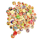 100x Round Wood Buttons Decorative for Sewing DIY Scrapbook Cardmaking 15mm