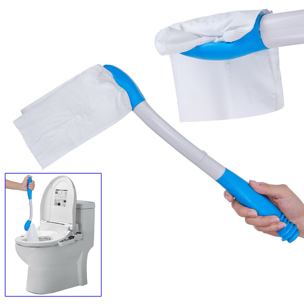 2x Foldable Bottom Wiper Long Reach Toilet Self Wipe Aid Mobility Tool