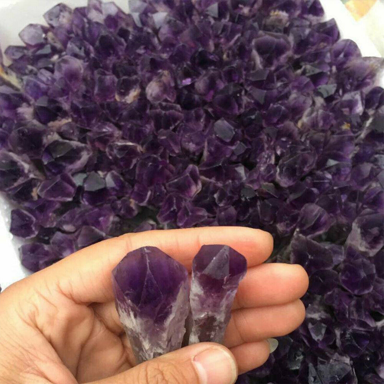 Purple Natural Healing Mineral Quartz Specimen Amethyst Cluster Crystal Stone