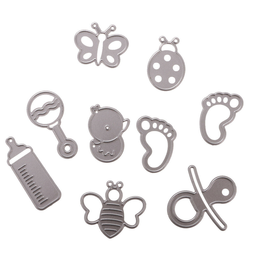 9x Metal Cutting Dies Stencil for Scrapbooking Embossing Album Paper Card
