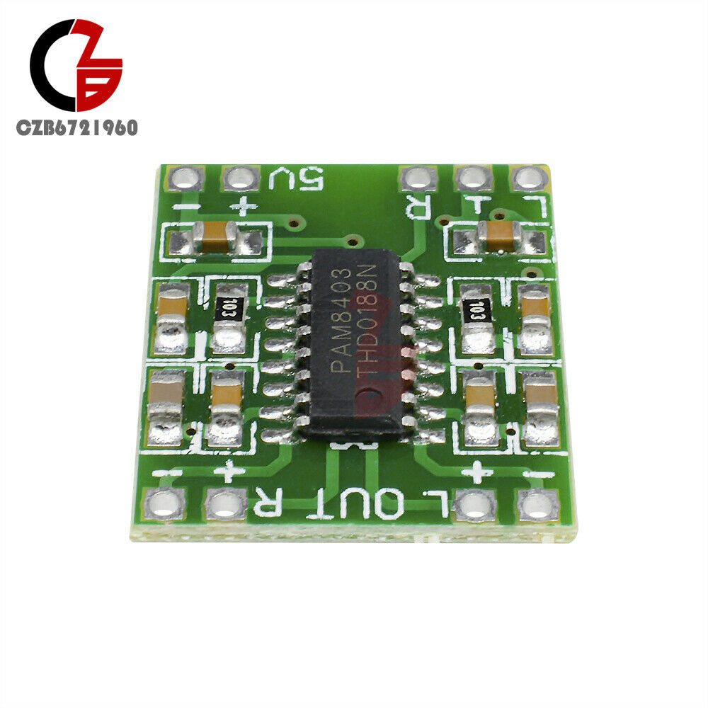 10x Mini PAM8403 Audio Module 5V Digital Amplifier Board Class D 2x3W USB Power