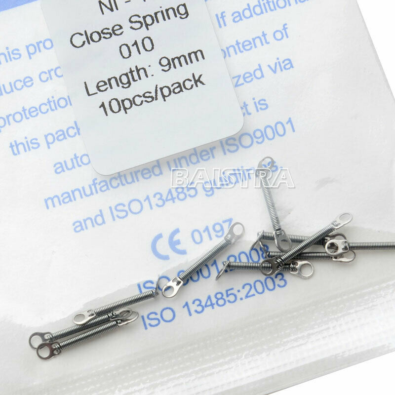 20 X AZDENT Dental Orthodontic Closed Coil Springs 0.010" 9mm 10PCS/Pack