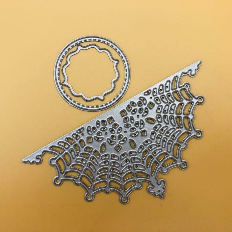 2pcs/set Halloween Castle Spider Web Metal Cutting Dies Stencil Scrapbooking DIY