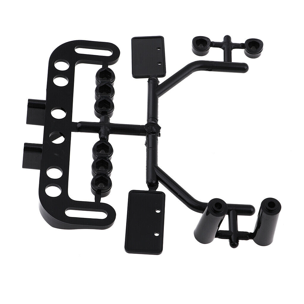 1/10 RC Racing Drift Car Accessories - Double Tip Pipes with License Bracket