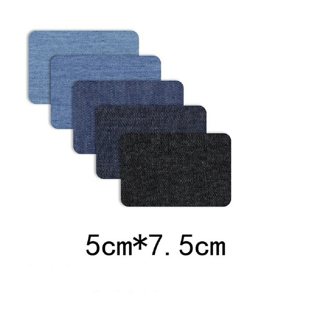 20 Assorted Iron On Denim Fabric Mending Patches Repair Kit for Denim Jeans USA