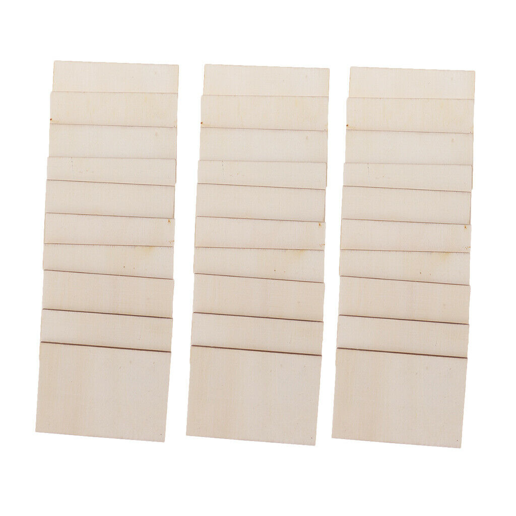 30x   Blank   Wood   Rectangle   Plaque   for   Engraving   Machine   Unpainted