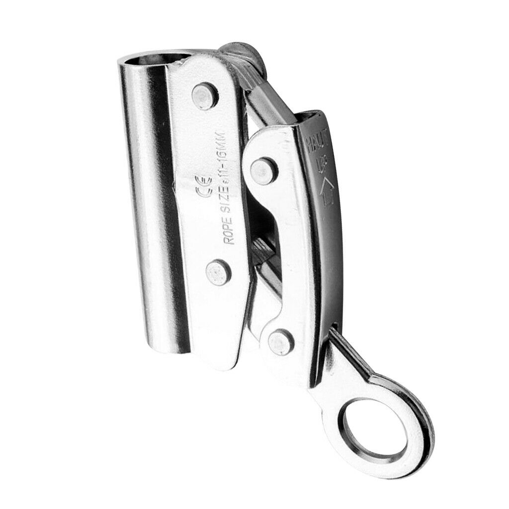 Climbing Fall Protect Carabiner Rope Grab Ascender 11-16mm Rope Rappelling