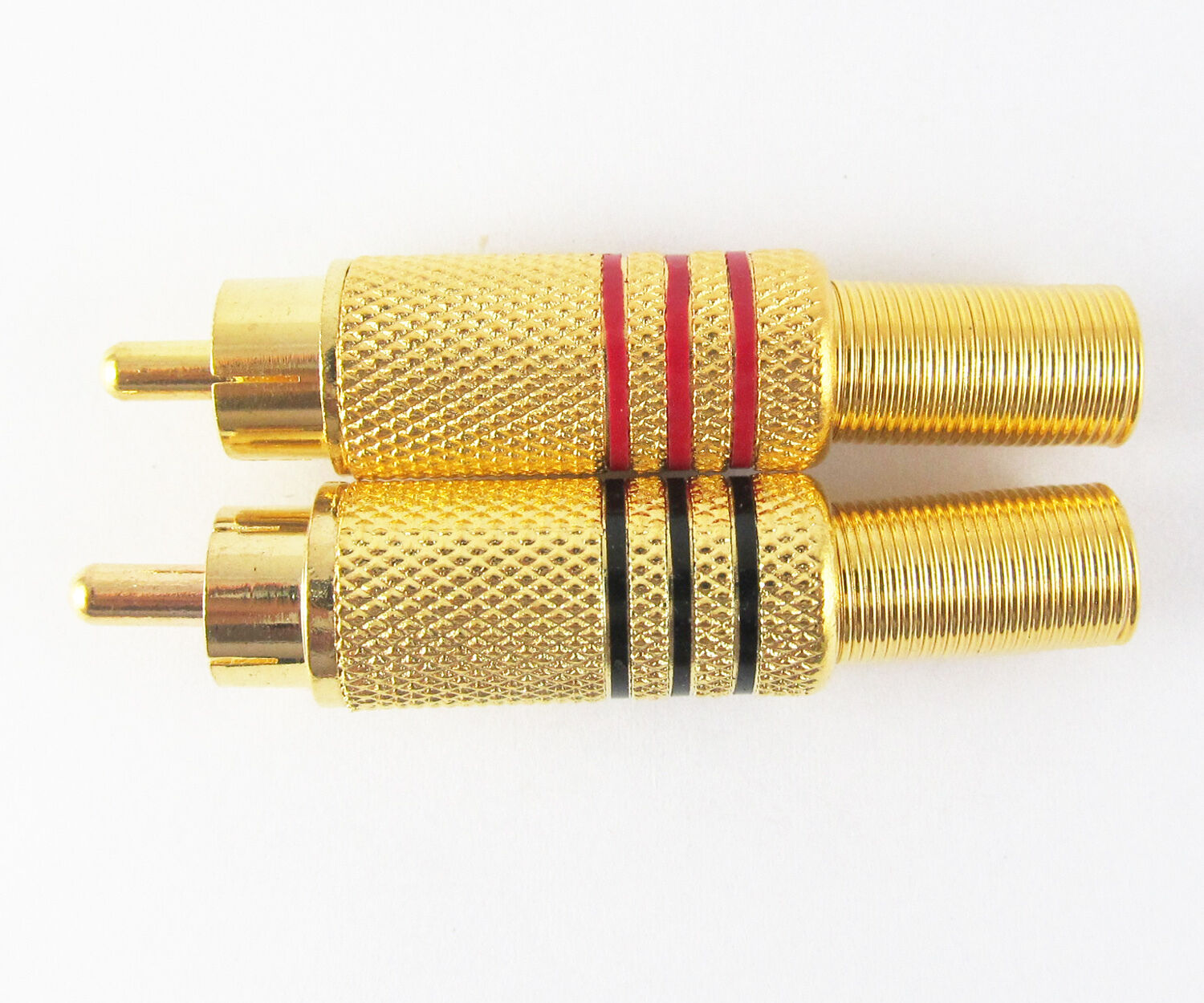 10pcs Phono RCA Male Plug Audio Video Solder Connector W/Metal Spring Tail