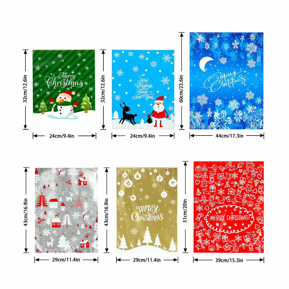 30pcs Christmas Gift Bag Candy Drawstring Bags for Home New Year Festival Decor