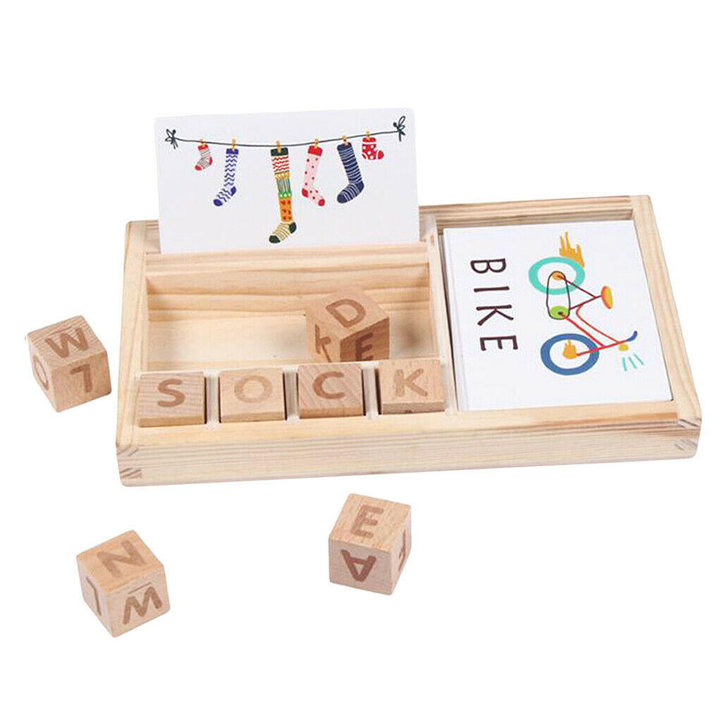 Wooden Educational Toys Learning Matching Letter Games and Develops Alphabet