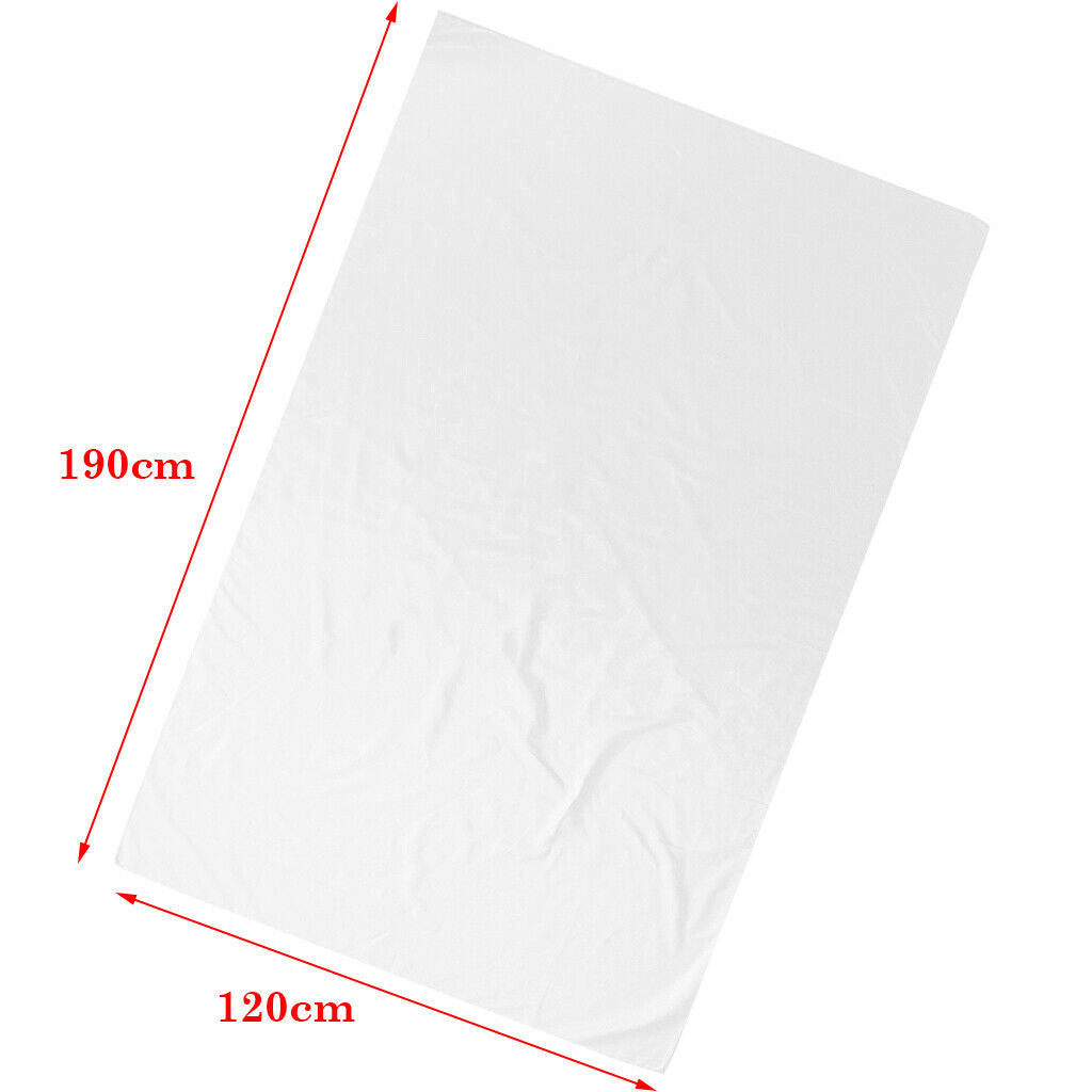 Waterproof Oil Proof Cosmetic Massage Bed Flat Sheet Cover 120x190cm White