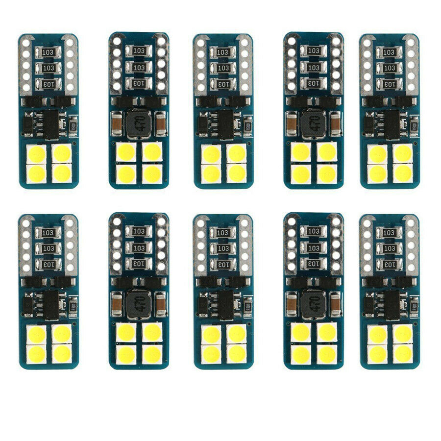 10x T10 CAN-BUS Error Free Wedge 194 168 W5W LED Bulbs White 3030 8SMD LED Light