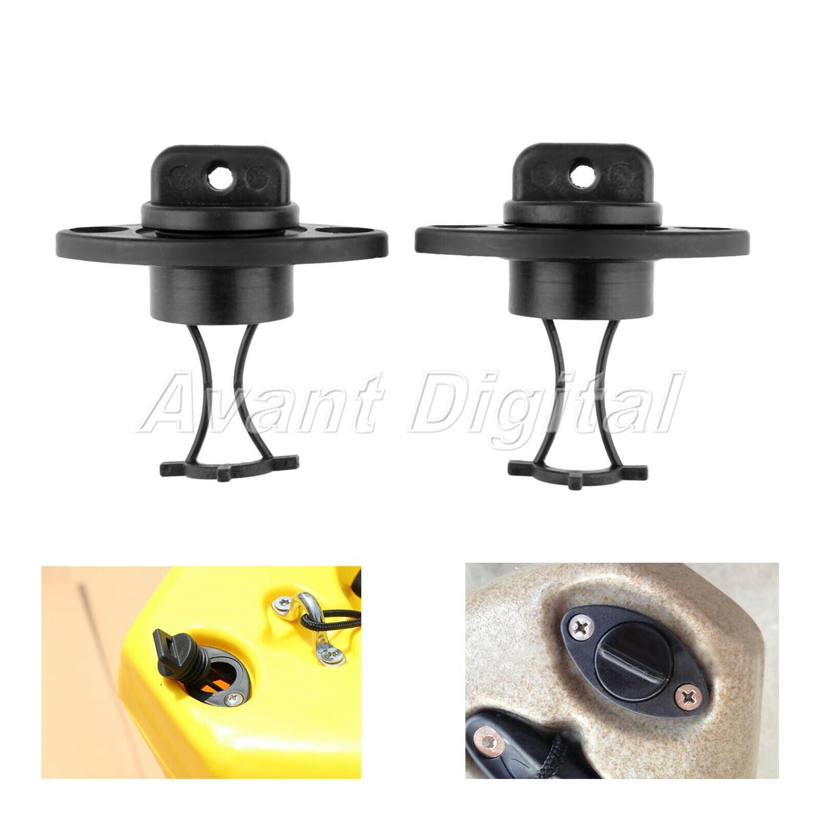 2Pc Drain Plug With Screws O-ring for Canoe Dewatering Maintain Seal Kayak Equip