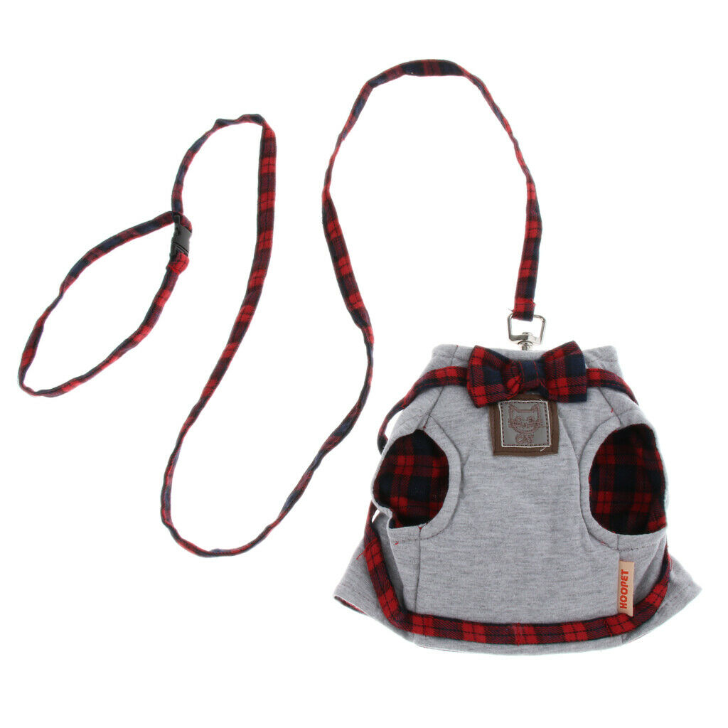 Pet Control Harness Collar Strap Vest Dog Cat Leash Strap Rope Red S
