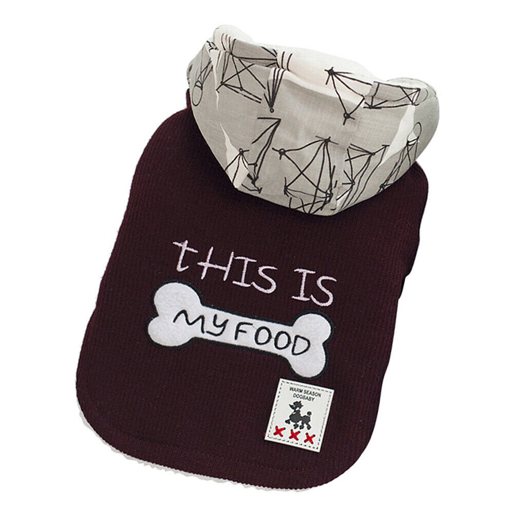 Dog Coat Hoodie Pet Winter Clothes Warm Soft for Medium Large Dogs Red L