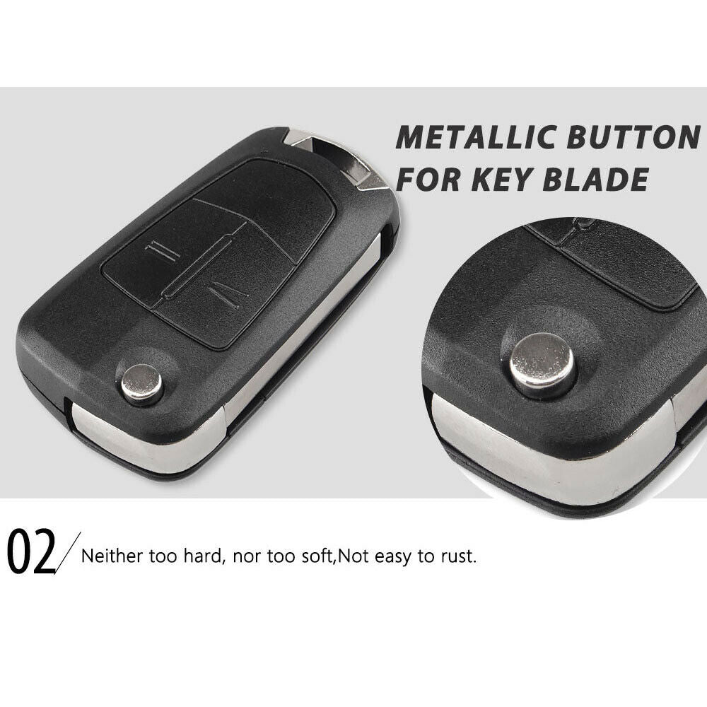 Auto Car Foldable Key Housing 2 Buttons Accessory Key Shell for Vauxhall/Opel