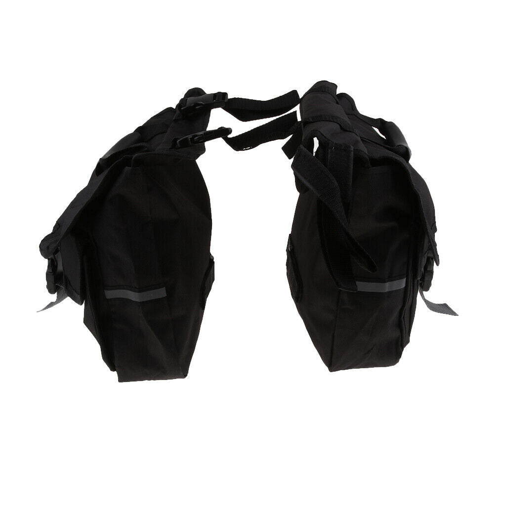 2 Pieces Mototrcycle Bicycle Rear Rack Bags Double Panniers Cargo Trunk Bags