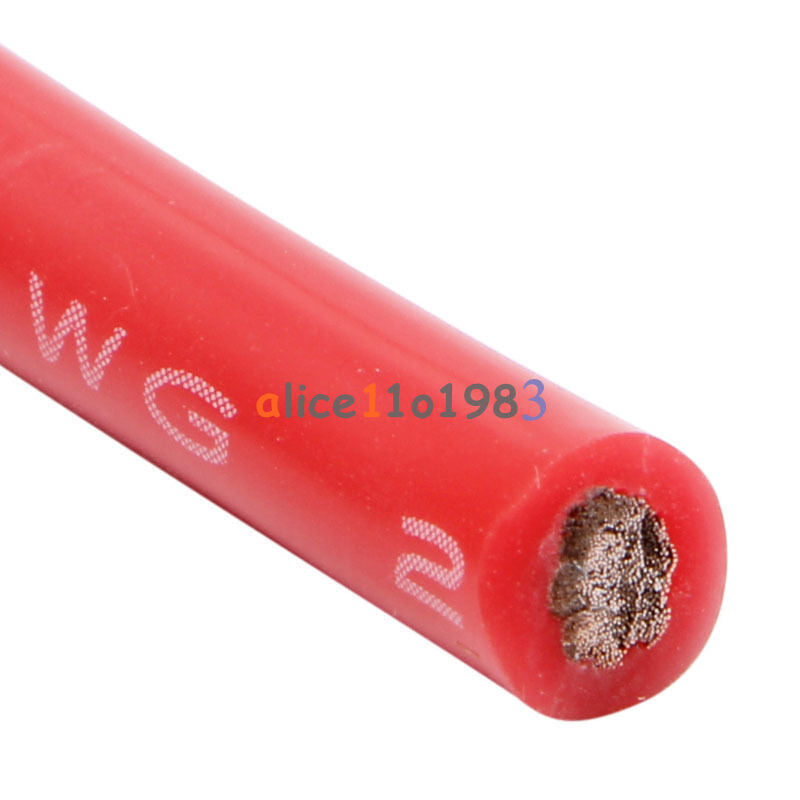 10 AWG Gauge Wire Flexible Copper Stranded Cables For RC Black Red