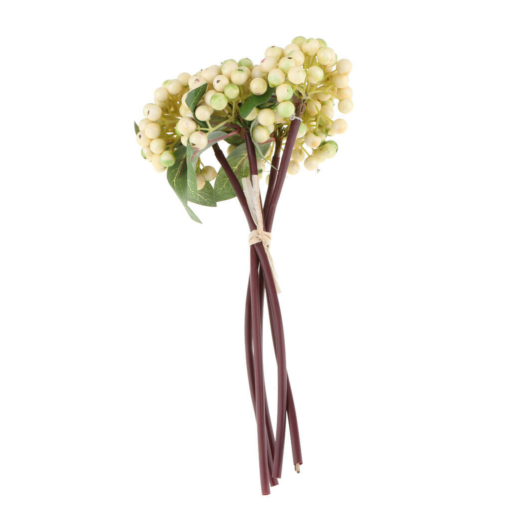2pcs Plastic Blueberry Fruits Plants Branch-Home Tabletop Floral Vase Home