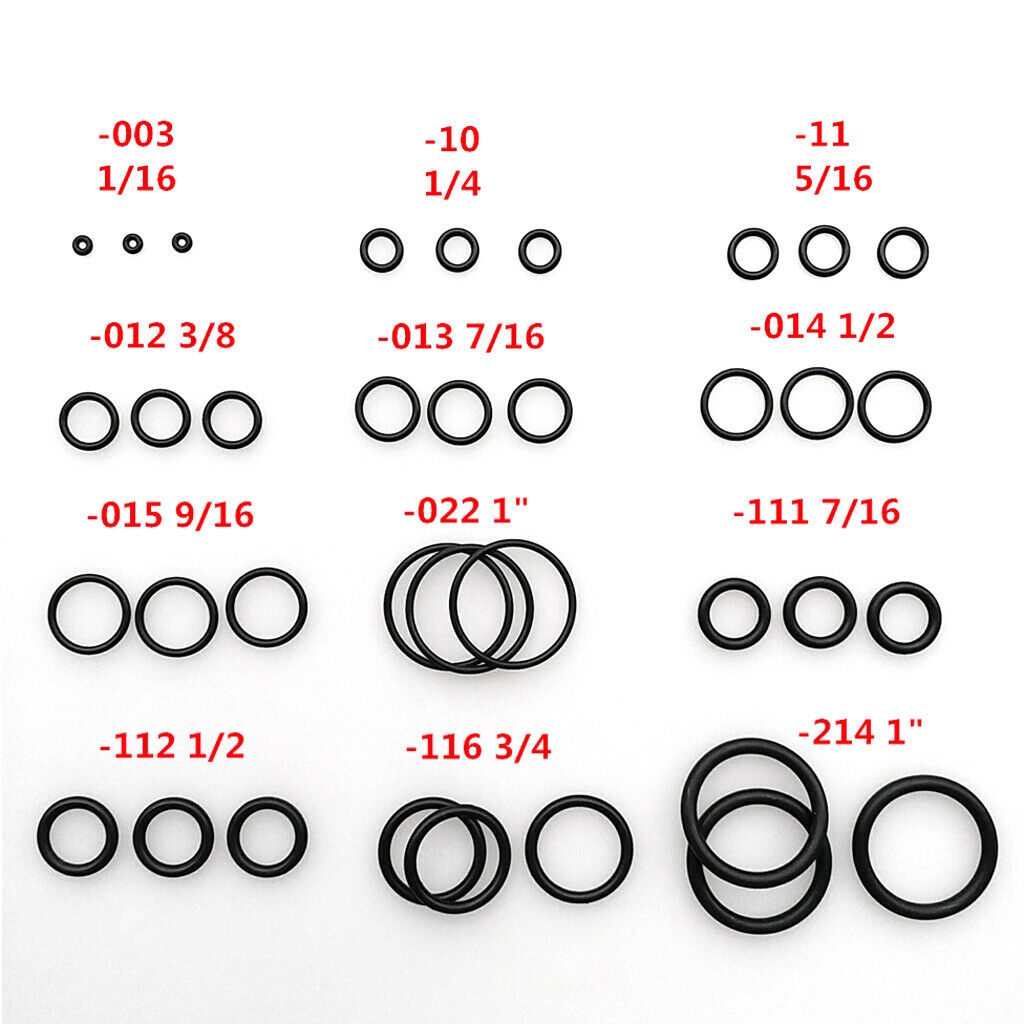36Pcs Rubber O-Ring Kit Repair Spare Replacement Scuba Diving Gasket Washer