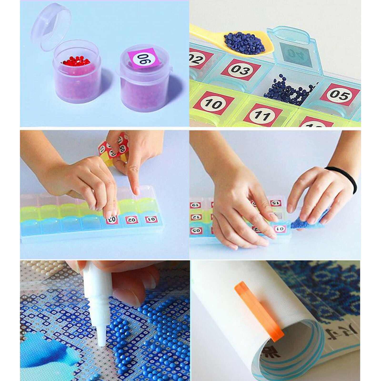 30Pcs 5D Diamond Painting Kit Tool with Diamond Stitch Pens and Accessories Set