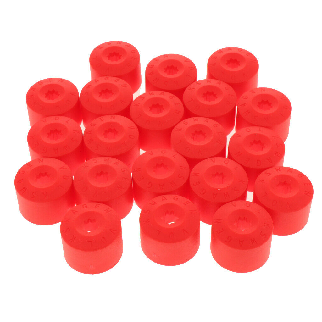 60 Pack 20mm Wheel Nut Bolt TireScrew Dustproof Covers Caps Multicolor with