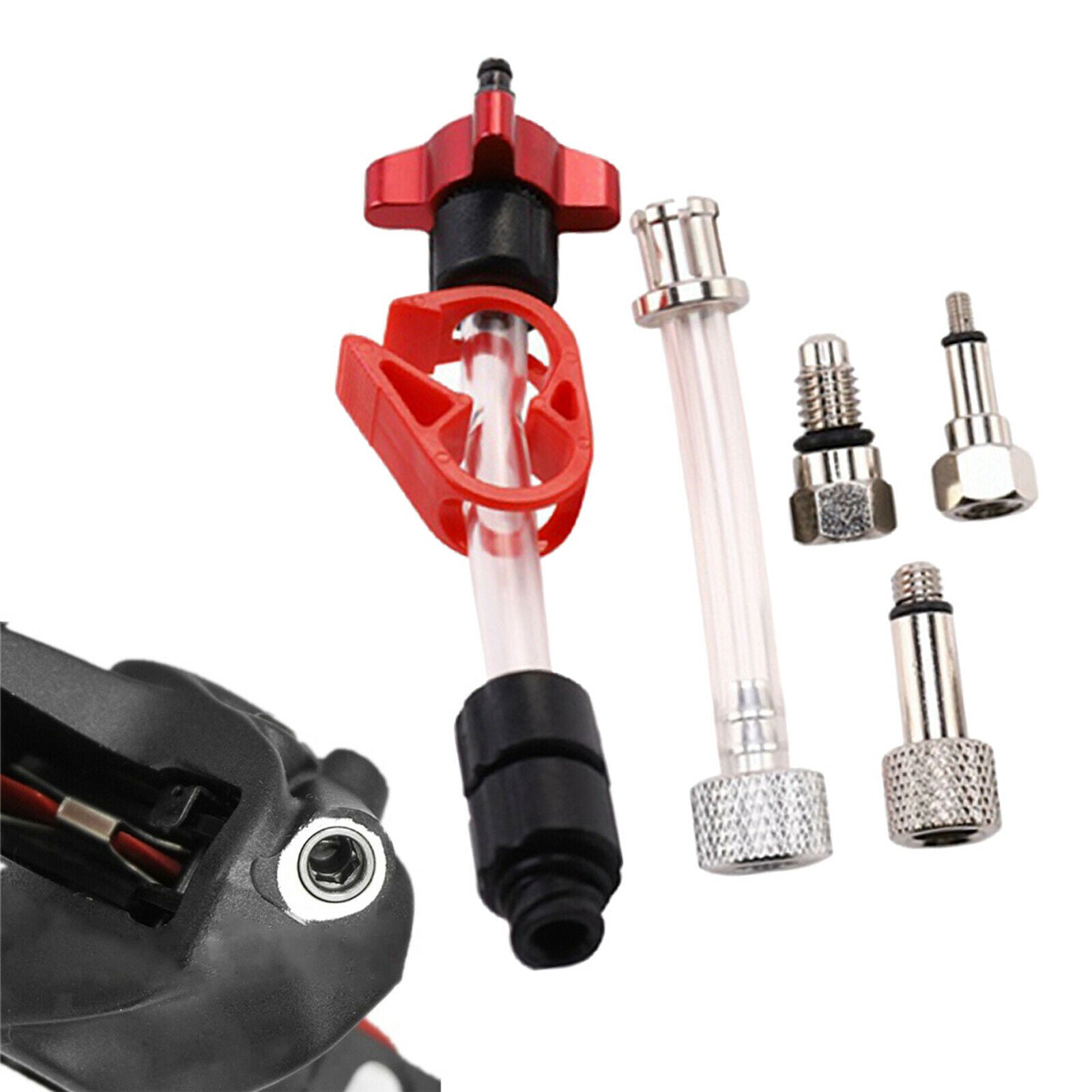 5pcs Professional DOT Oil Bleed Kit Adapter Hydraulic Disc Brake Bleeding Hoses