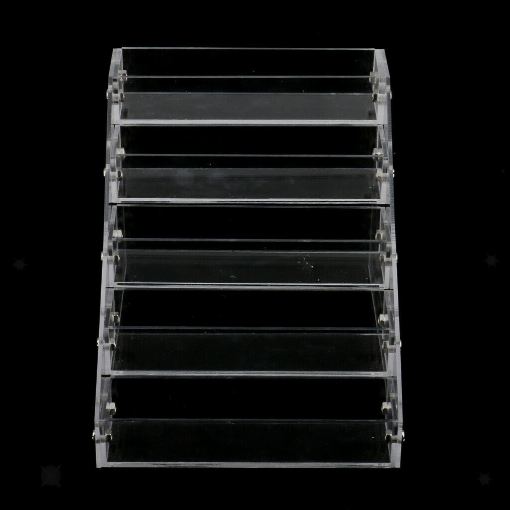 5 Tier Acrylic Nail Polish Cosmetic Varnish Display Stand Rack Hold 25Bottle