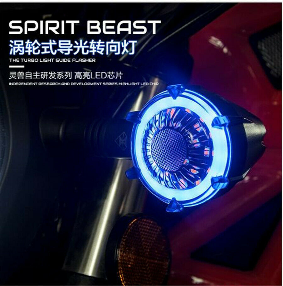 Motorcycle Waterproof LED Signal Daytime Running Light turbo light guide flasher