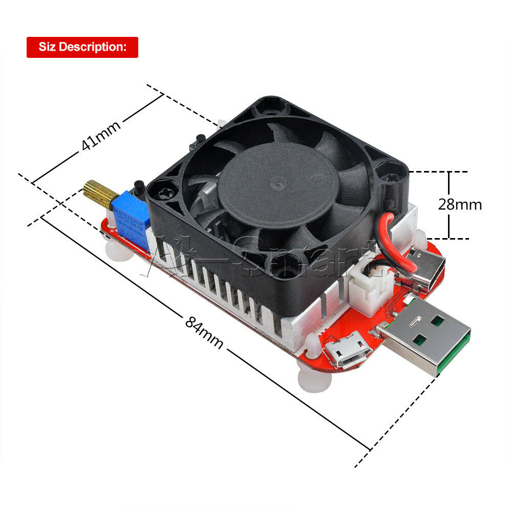 USB Type-C Intelligent Trigger Electronic Load DM35 Battery Test Volt Resistor