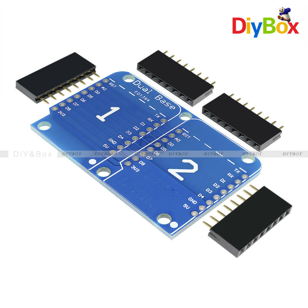 WeMos D1 Mini NodeMCU Double Socket Dual Base Shield for Arduino ESP8266 D