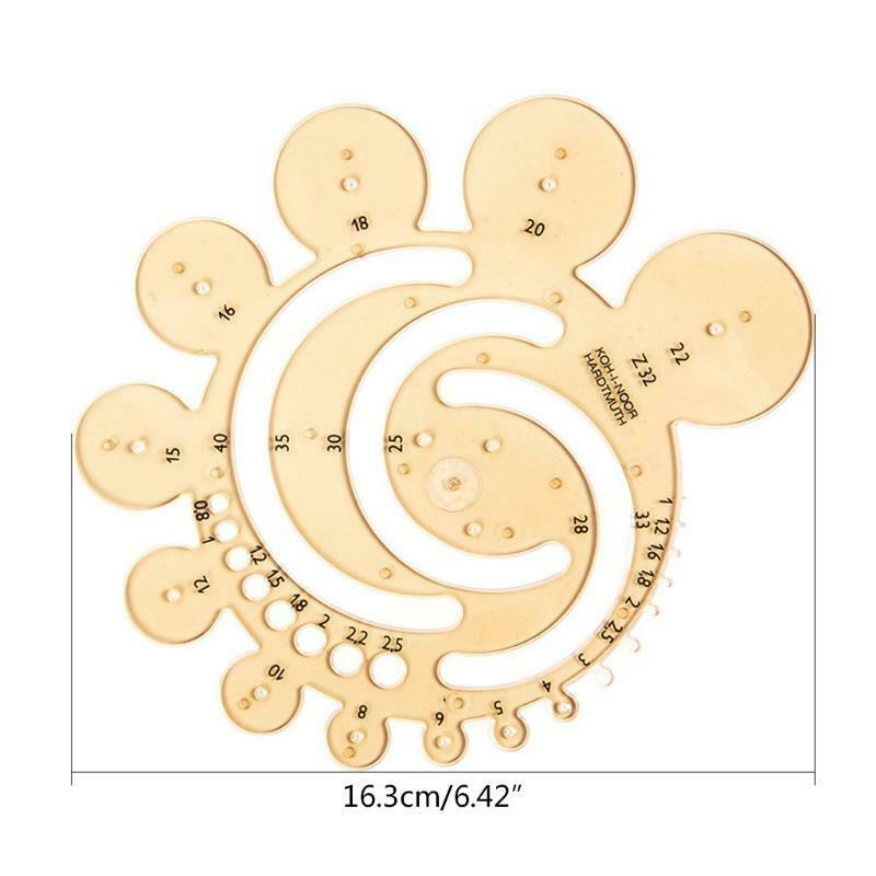 Multifunctional Template Ruler Shaped Hollow Geometric Function Drawing Rulers