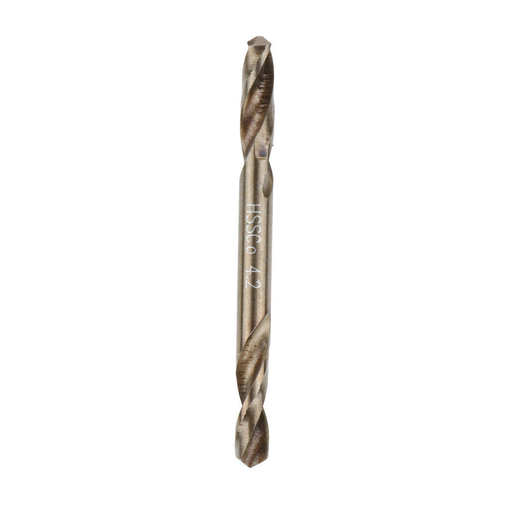 10 Pieces 4.2mm HSS Cobalt Double End Twist Drill Bit for Metal Wood Plastic