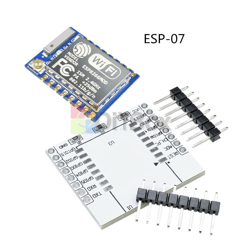ESP8266 ESP-07 Remote Serial Port WIFI Module + IO Adapter Plate Expansion Board