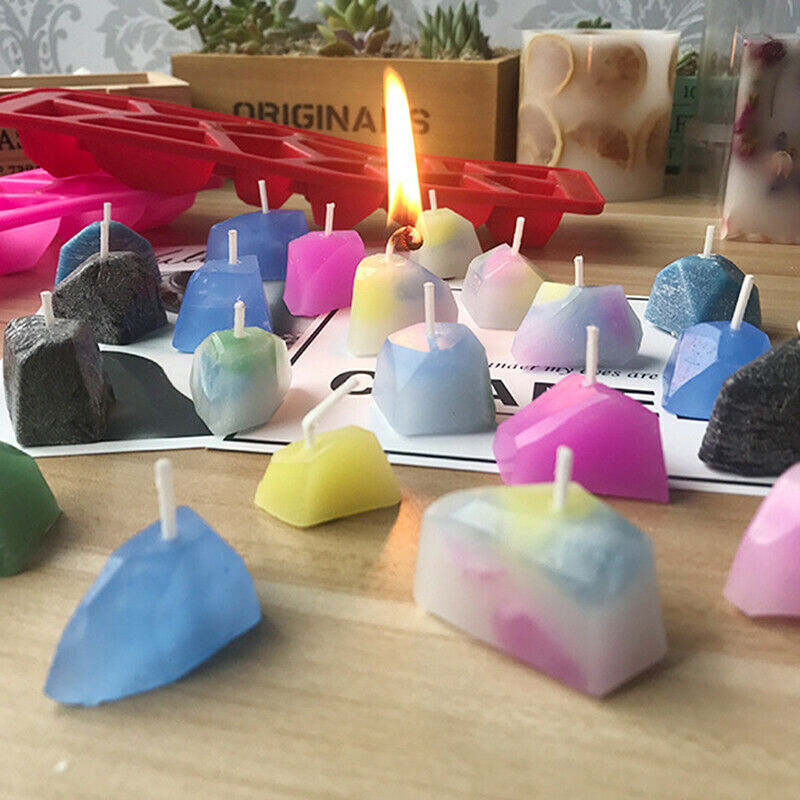 DIY Aromatherapy Candle Epoxy Mold Mini Amber Gem Silicone Chocolate Mo.l8