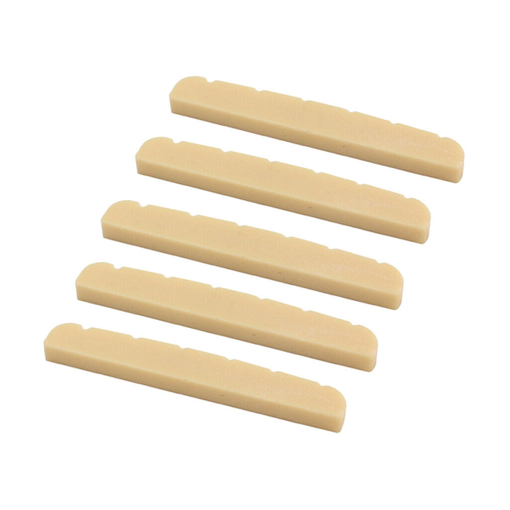 5x 6 String Electric Guitar Nut Saddle For ST  Style Guitar Replacement