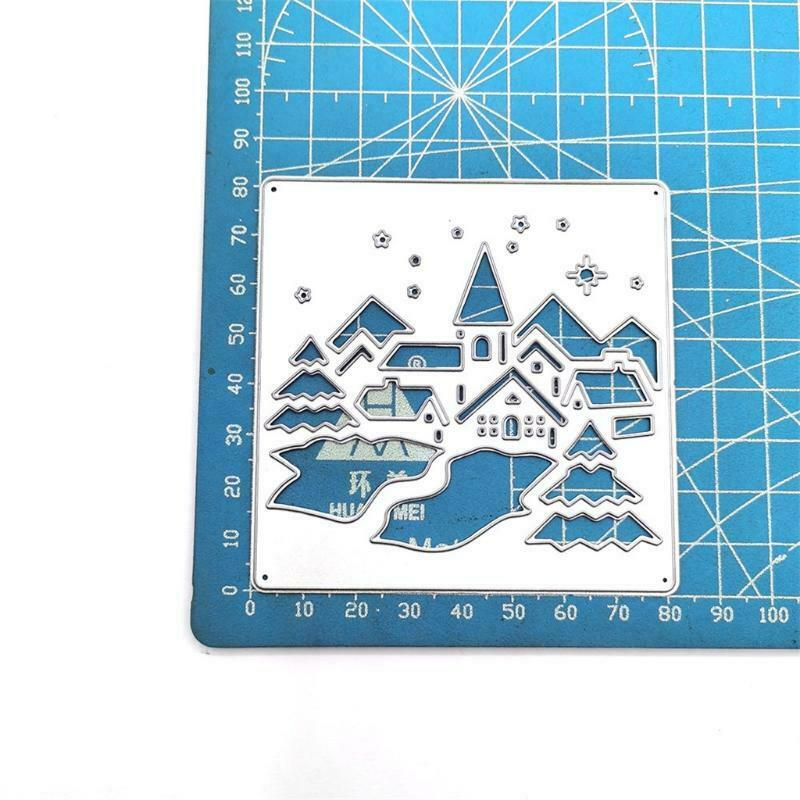 Christmas Snow House Metal Cutting Dies Stencil DIY Scrapbooking Album Template