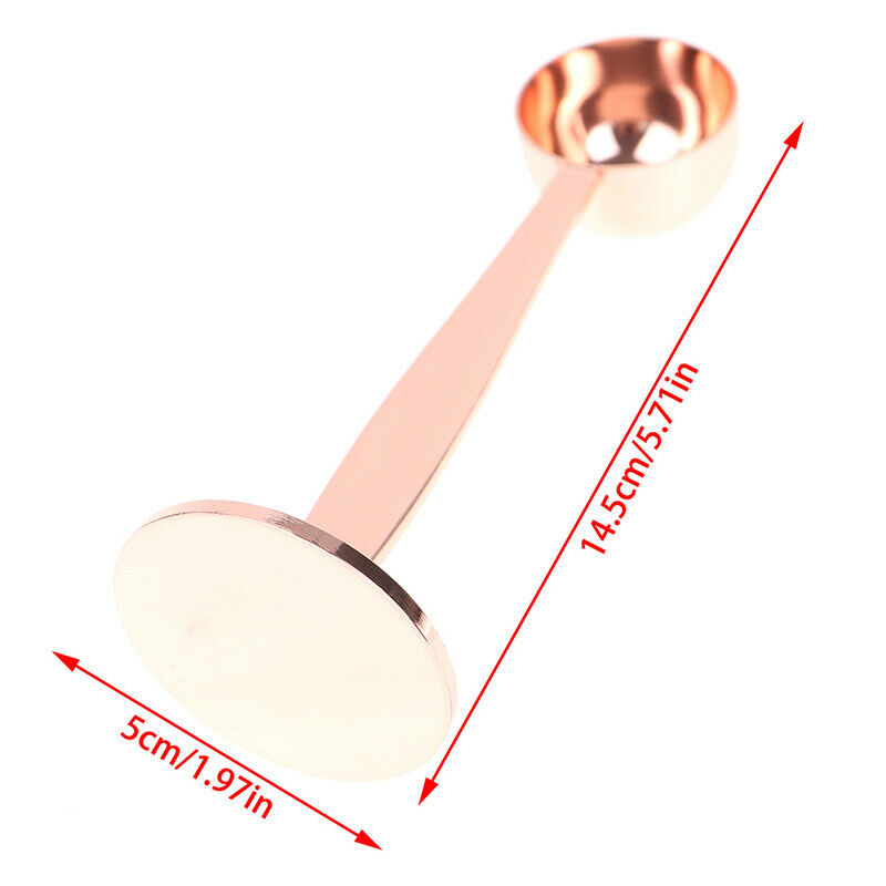 2 in 1 Stainless Steel Espresso Coffee Tamper Measuring Spoon Scoop With St Tt