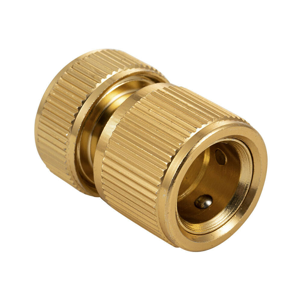 1/2" Brass Hose Connectors Garden Watering Water Hose Pipe Tap Adaptor Fitting