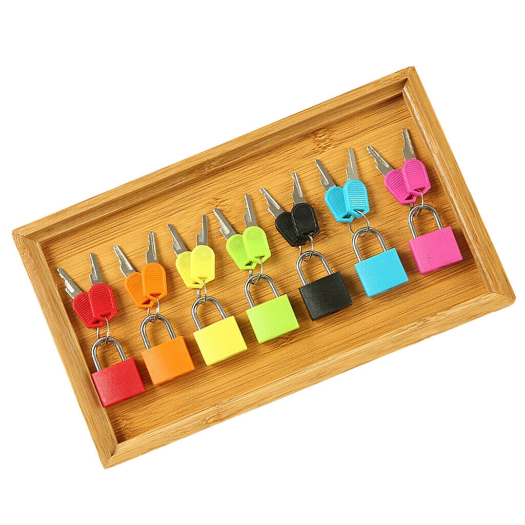 7Pieces Colorful Key&Lock Set in Wooden Salver Kids Montessori Teaching Aids