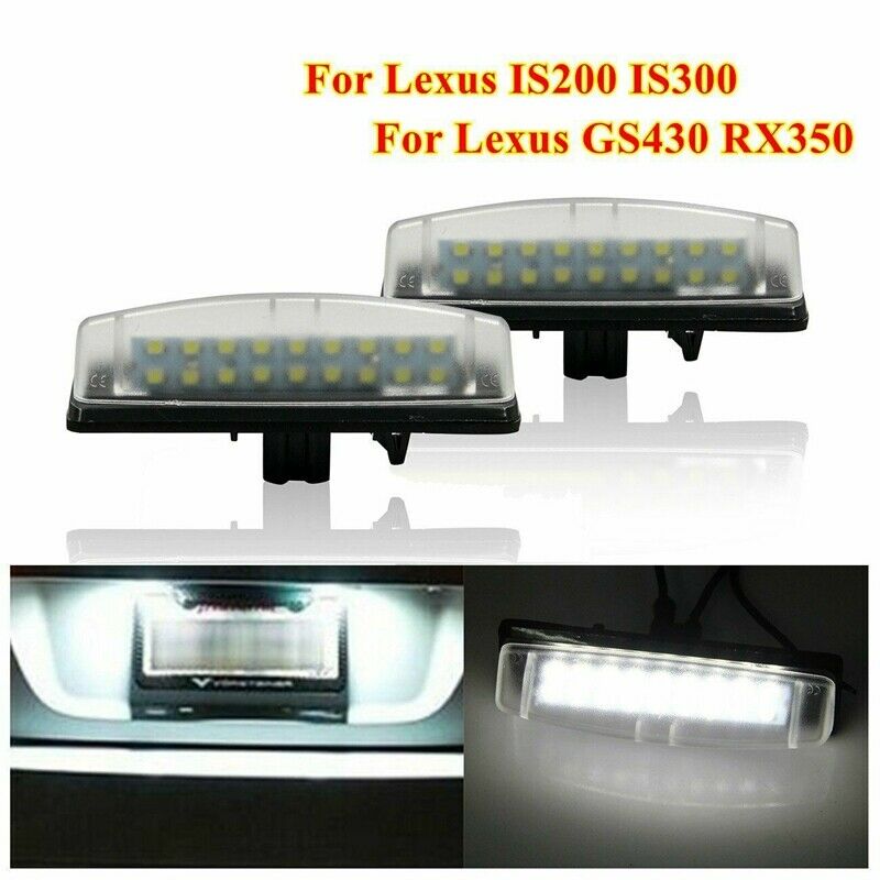 2x For  Is300 Is200 Ls430 Led License Plate Lights Lamps Direct Fit White H4O2O2