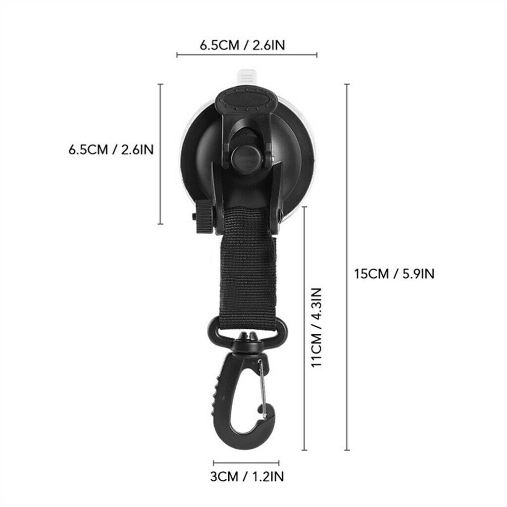 Strong Suction Cup Anchor with Securing Hook Tie Down Camping Tarp Accessory