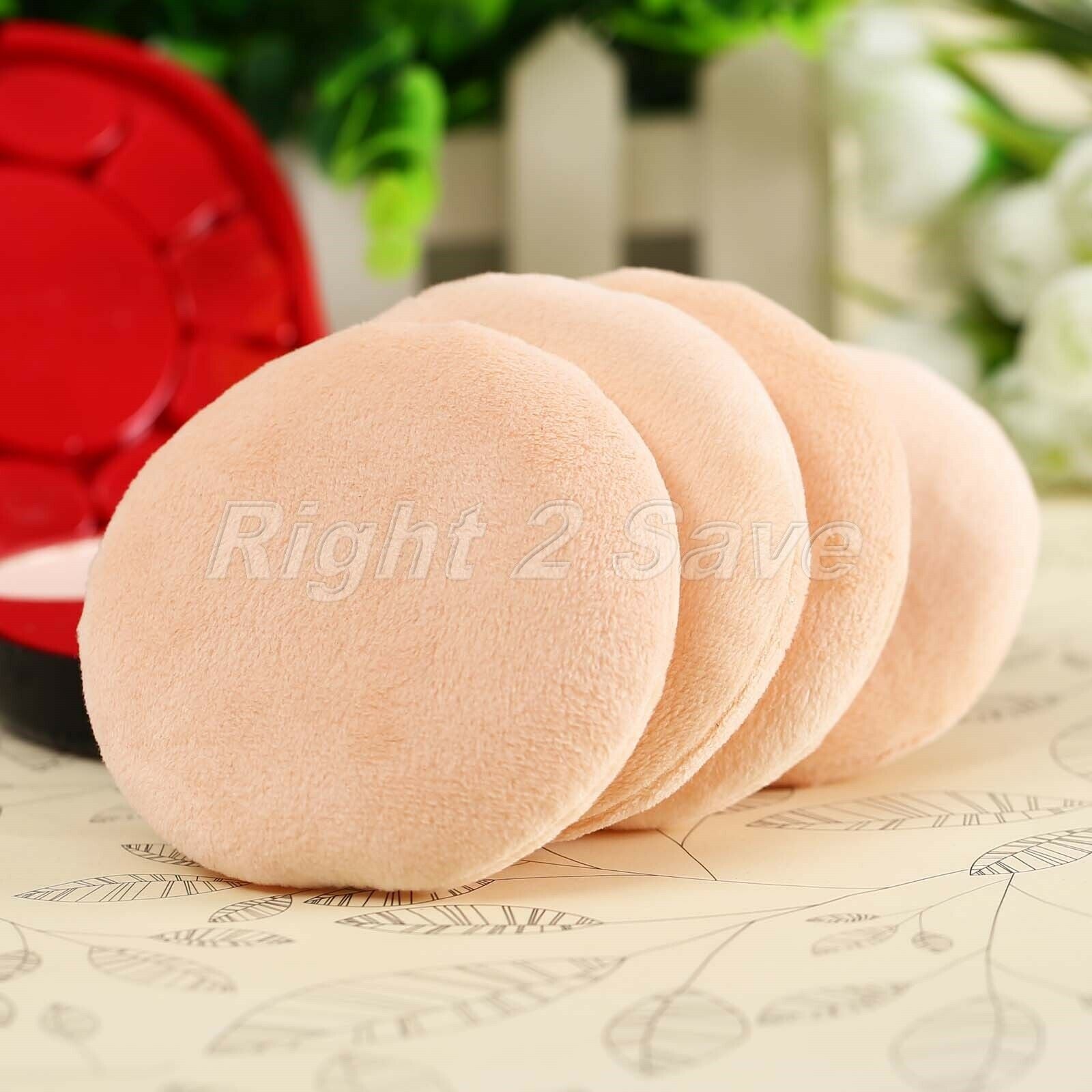 4Pcs Large Cosmetic Powder Polish Face Facial Pad Makeup Beauty Puff by Ribbon