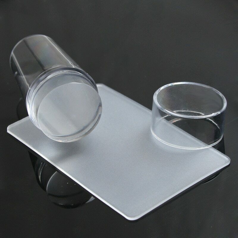 1pc Clear Nail Art Stamper Scraper Kit DIY Polish Print Template Manicure Tool