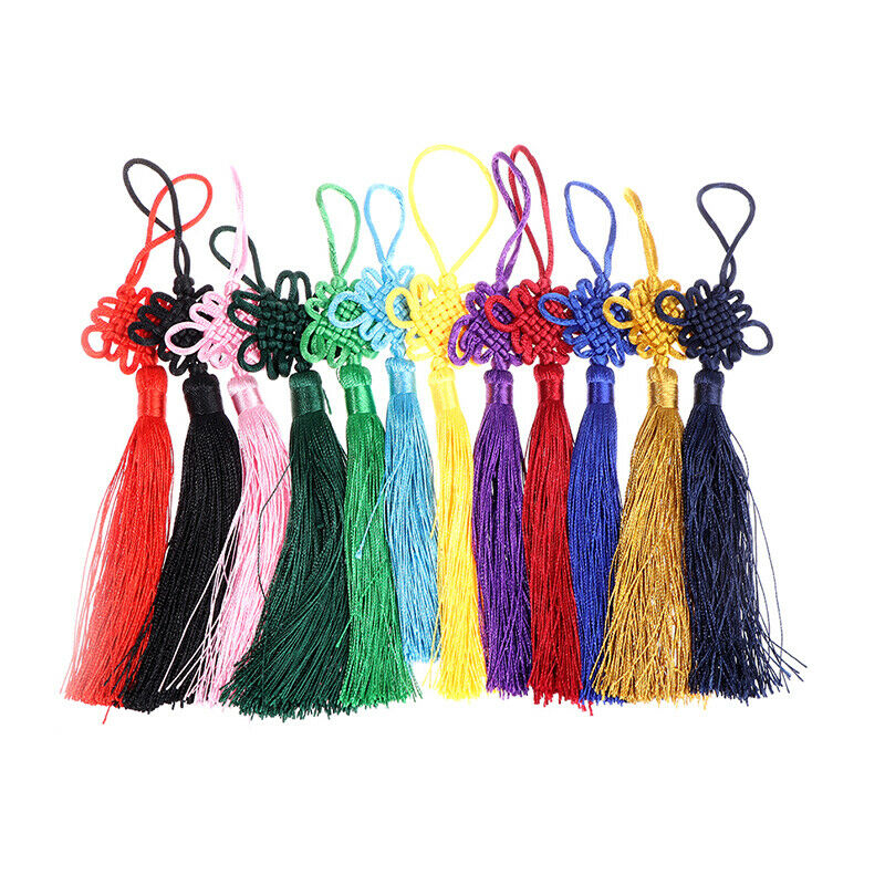 10Pc Chinese Knot Tassel Fringe Pendant DIY Craft Material Decor Accessor.l8