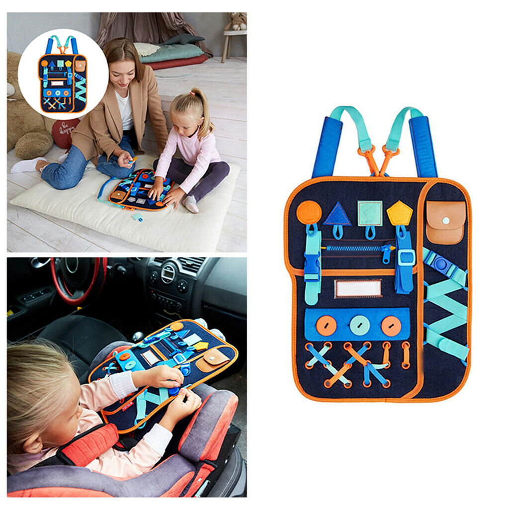 Busy Board Basic Skills Board Fine Motor Training Travel Toys Learn to Dress