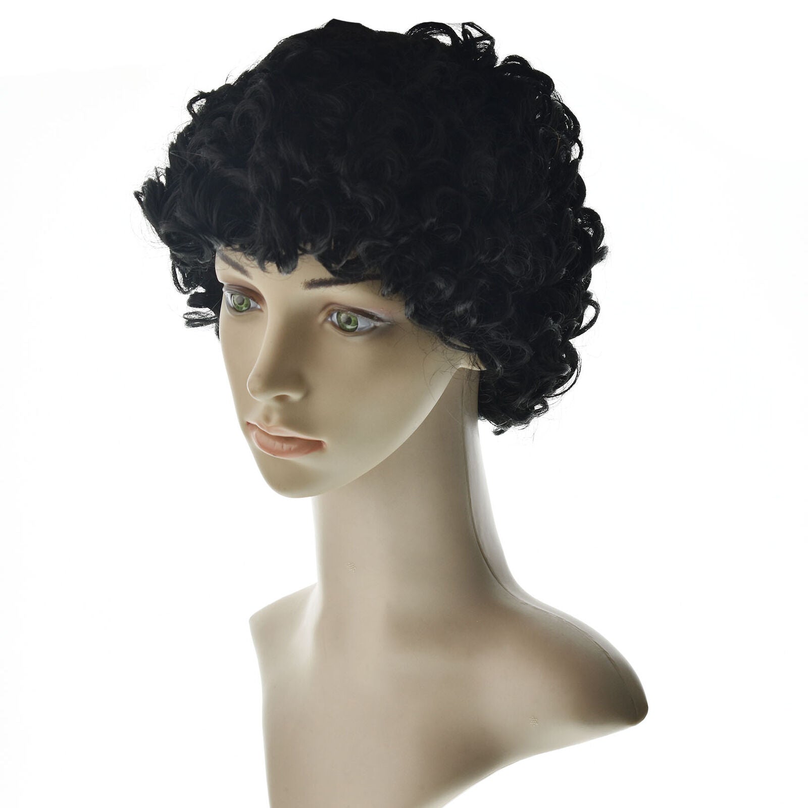 Short Black Curly Pixie Wigs for for Black African American Women Natural Look