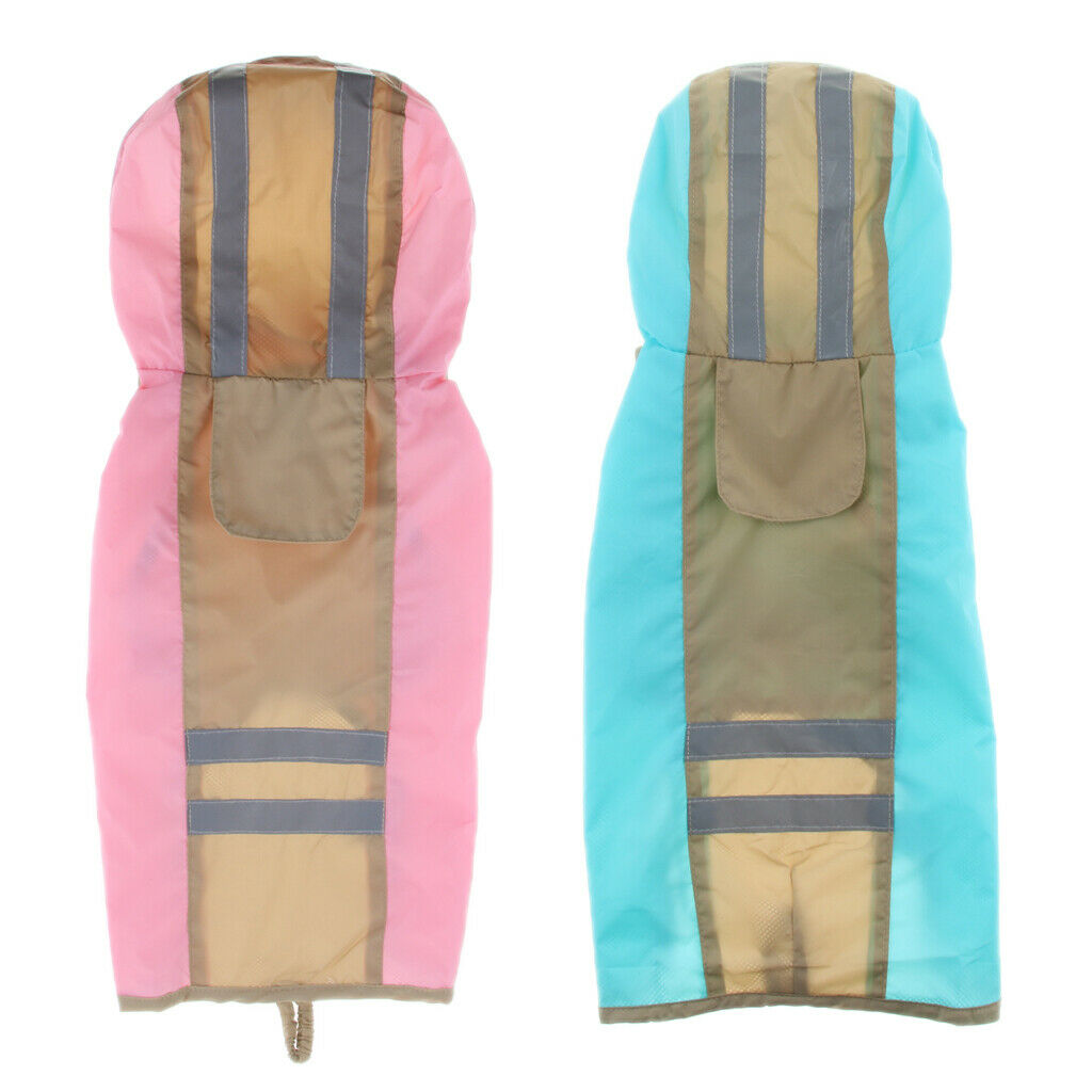 Pet Dog Waterproof Raincoat Jumper Clothes Puppy Cat Coat Winter Rain pink